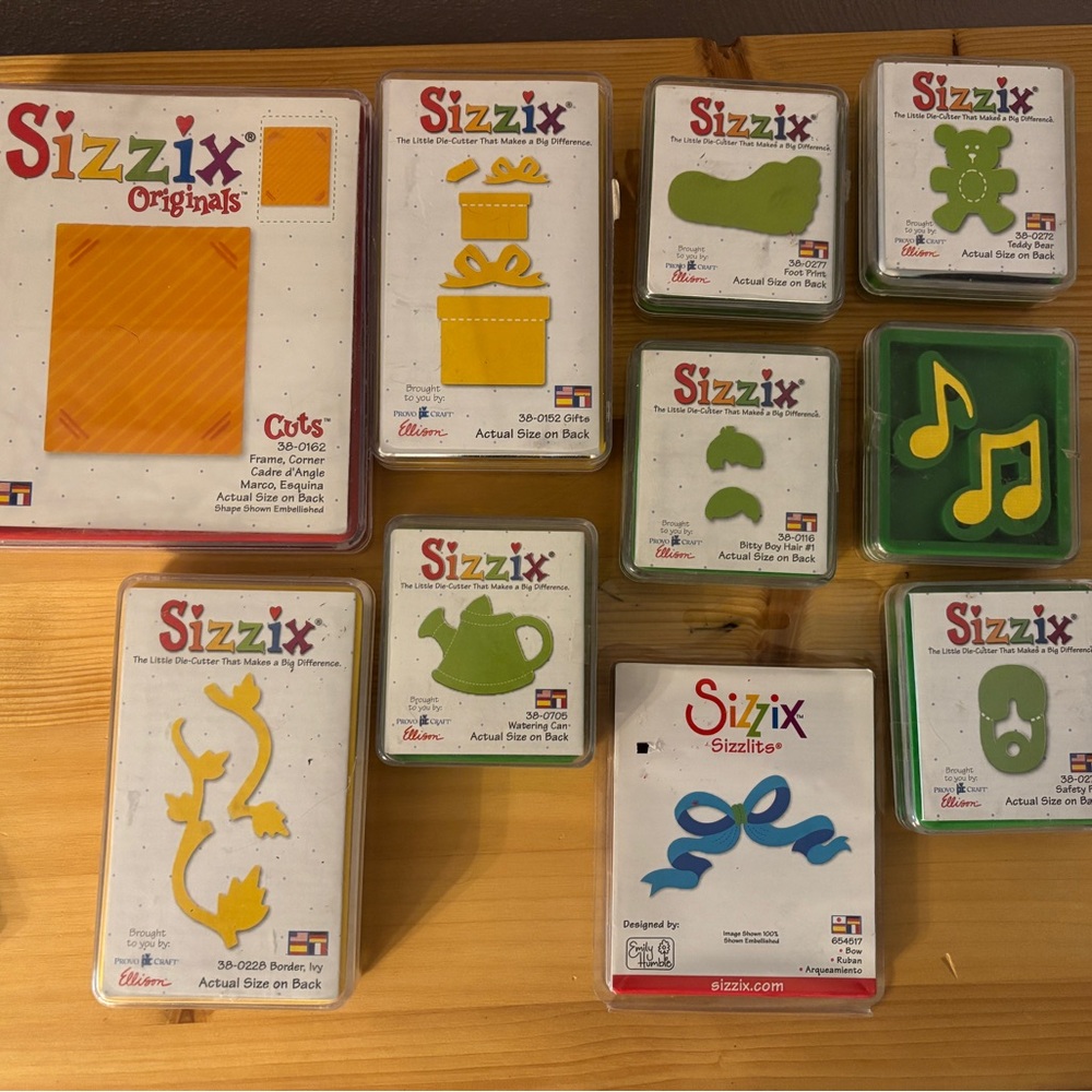 Sizzix Originals Dies Lot of 10 Scrapbooking Cardmaking